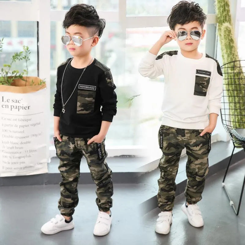 Camouflage long sleeve kids suit for Baby Boys - EX-STOCK CANADA