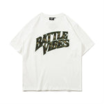 Camouflage Paste Cloth Embroidery Lettered Casual T-shirt - EX-STOCK CANADA
