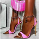 Candy Color Pointed Toe High Heels Chain Shoes - EX-STOCK CANADA
