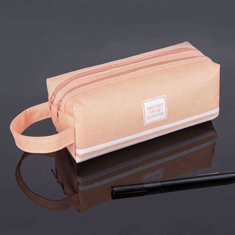 Canvas Double-Layer Stationery Box For Junior High School Students - EX-STOCK CANADA