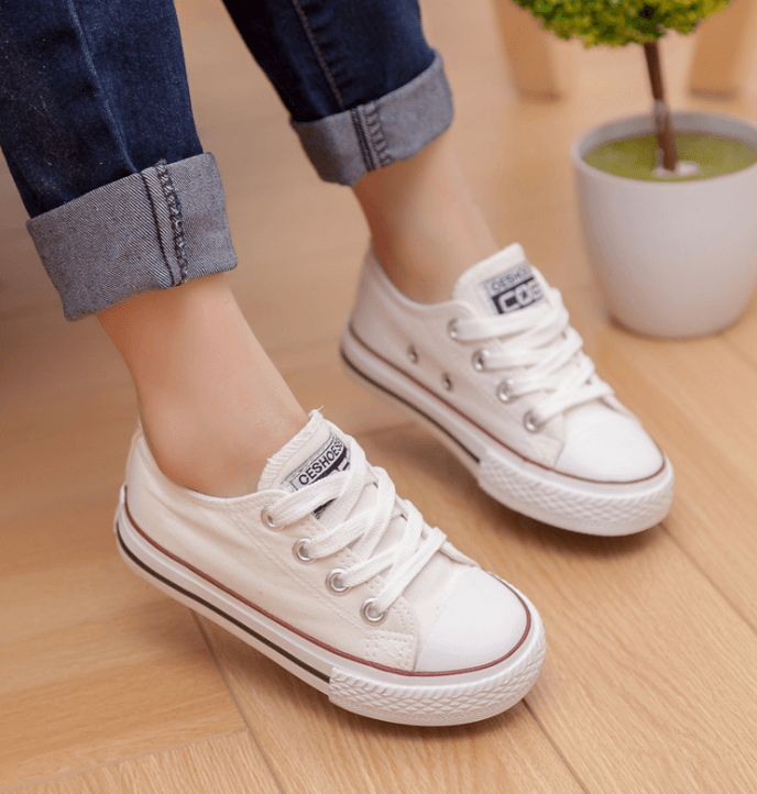 Canvas shoes non-slip casual shoes student parent-child shoes new baby shoes white shoes - EX-STOCK CANADA