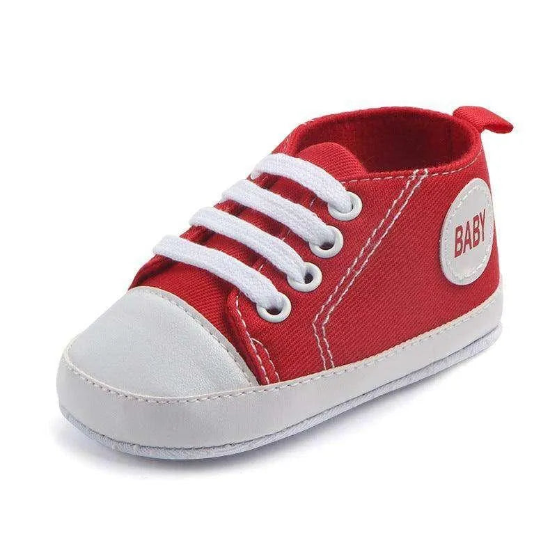 Canvas Sports Sneakers Baby First Walkers Soft Sole Anti-slip Shoes - EX-STOCK CANADA