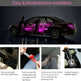 Car Interior Lights Neon Atmosphere RGB LED Strip Bar Car Decor Lighting Lamp US - EX-STOCK CANADA
