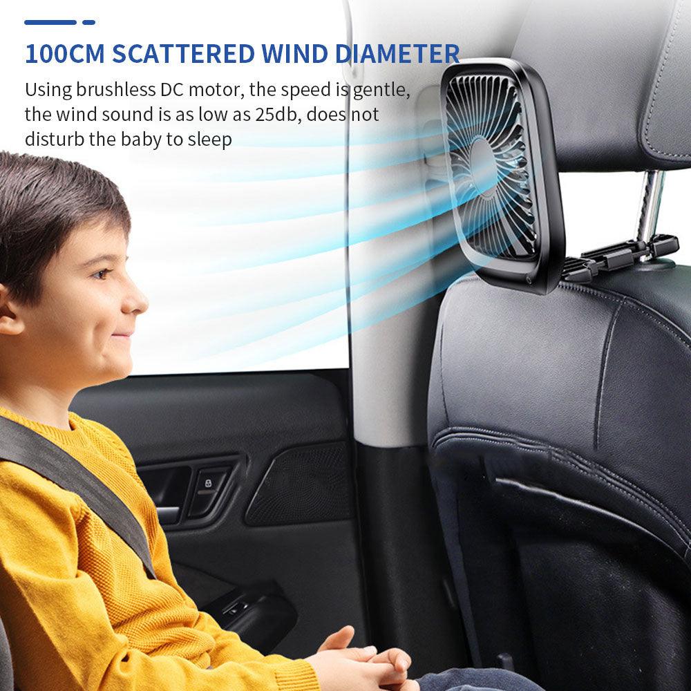 Car Rear Seat Fan Foldable Silent Rechargeable Air Conditioner Electric Back Seat Mini USB Cooler Portable Air Cooling Fan Select Supplier - EX-STOCK CANADA