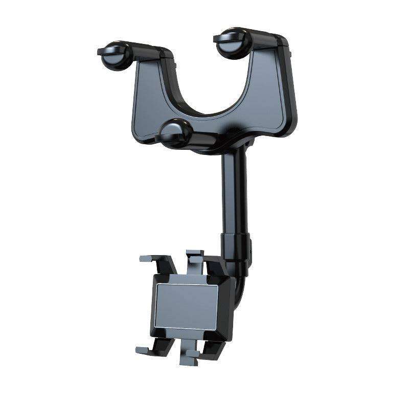 Car Rearview Mirror Phone Holder: Rotatable, Retractable, 360°, All Phones & Cars - EX-STOCK CANADA
