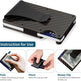 Carbon Fiber Blocking Slim Money Clip RFID Card Holder Metal Men Wallet Gift - EX-STOCK CANADA