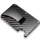 Carbon Fiber Blocking Slim Money Clip RFID Card Holder Metal Men Wallet Gift - EX-STOCK CANADA