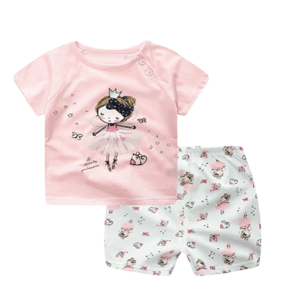 Cartoon Clothing Baby Boy Summer Clothes T-shirt Baby Girl Casual Clothing Sets - EX-STOCK CANADA