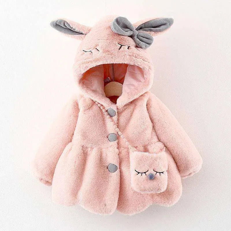 Cartoon Coat Hooded Baby Girl Toddler Fur - EX-STOCK CANADA