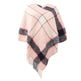 Cashmere Contrast Color Striped Cape Knitted Tassel Scarf - EX-STOCK CANADA