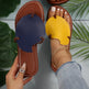 Casual Color-matching Clip-toe Sandals Summer Outdoor Personalized Flat Flip Flop Slippers For Women. - EX-STOCK CANADA