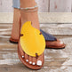 Casual Color-matching Clip-toe Sandals Summer Outdoor Personalized Flat Flip Flop Slippers For Women. - EX-STOCK CANADA