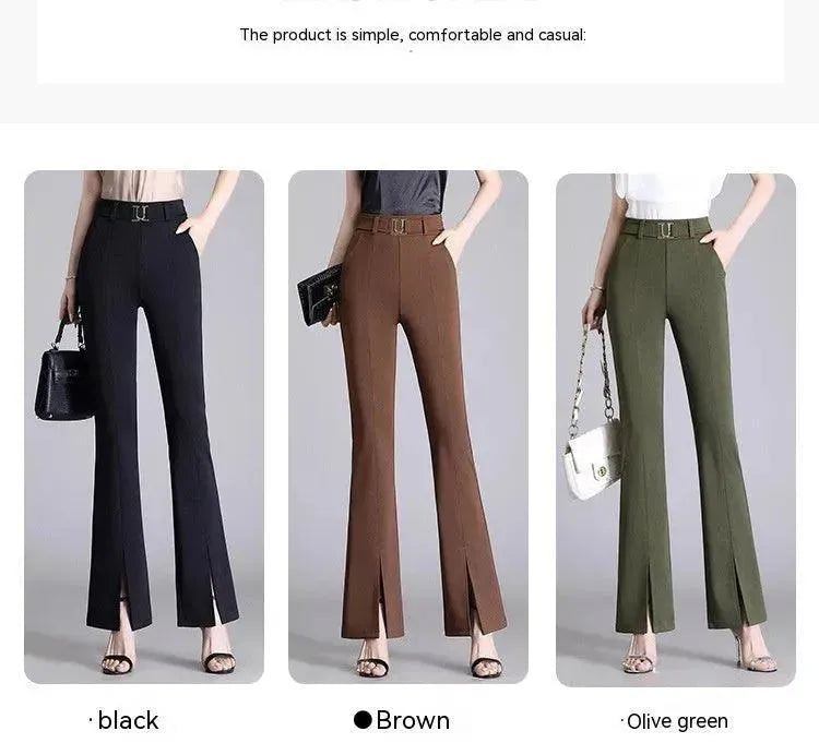 Casual High-Waisted Wide-Leg Cropped Pants for Women - EX-STOCK CANADA