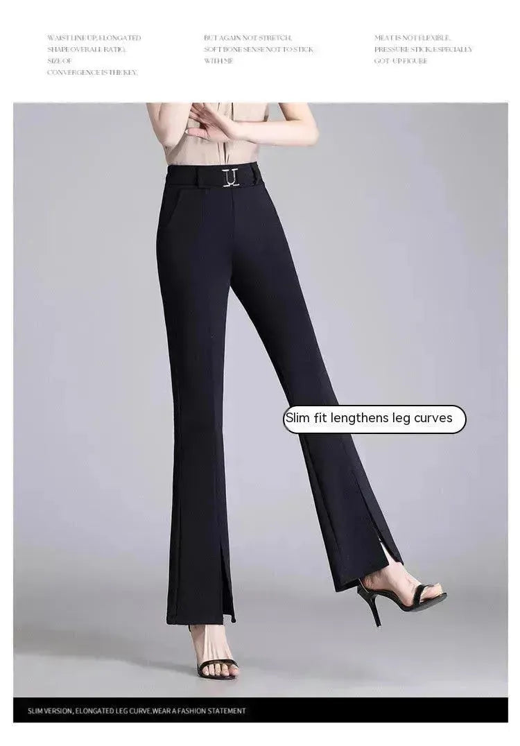 Casual High-Waisted Wide-Leg Cropped Pants for Women - EX-STOCK CANADA