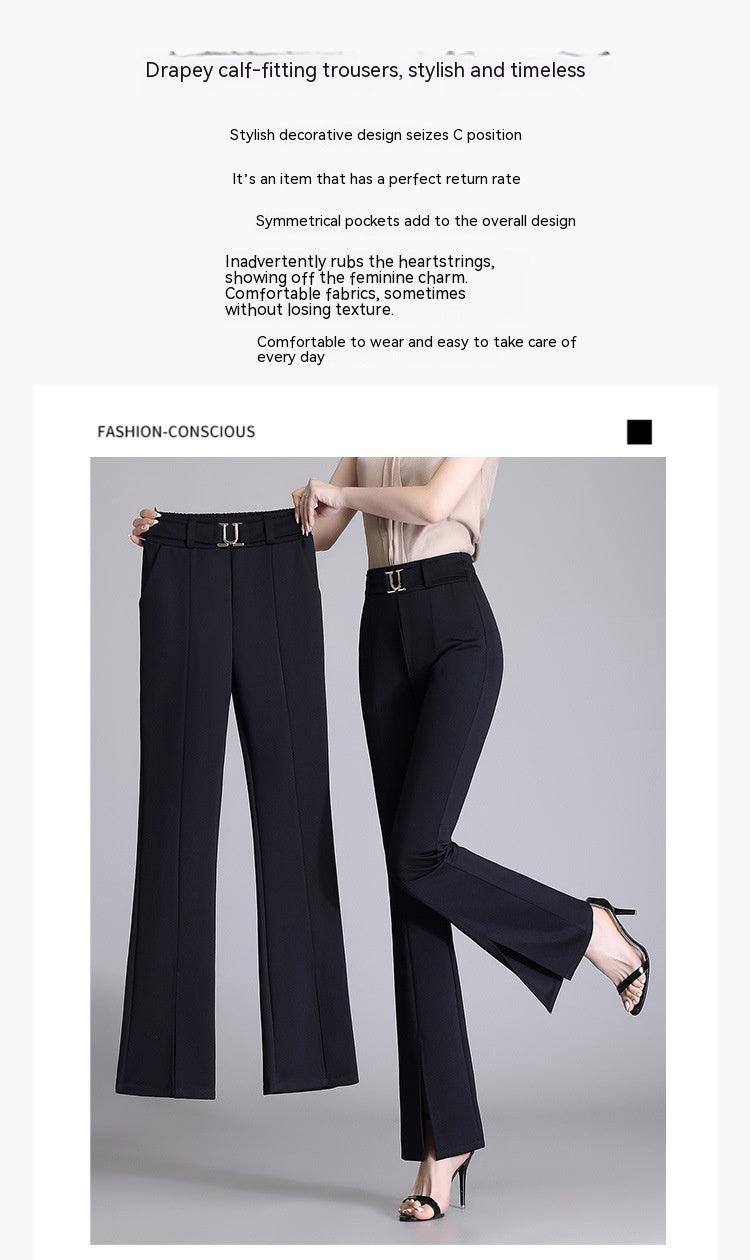 Casual High-Waisted Wide-Leg Cropped Pants for Women - EX-STOCK CANADA