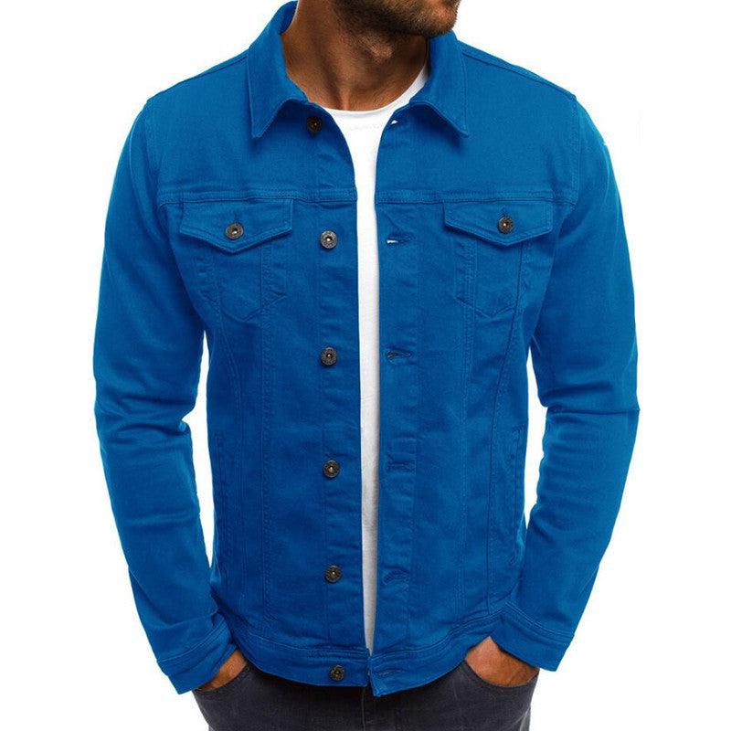 Casual Men Jacket Denim Button Shirt - EX-STOCK CANADA