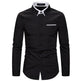 Casual Slim Fit Plus Size Long Sleeve Shirt - EX-STOCK CANADA