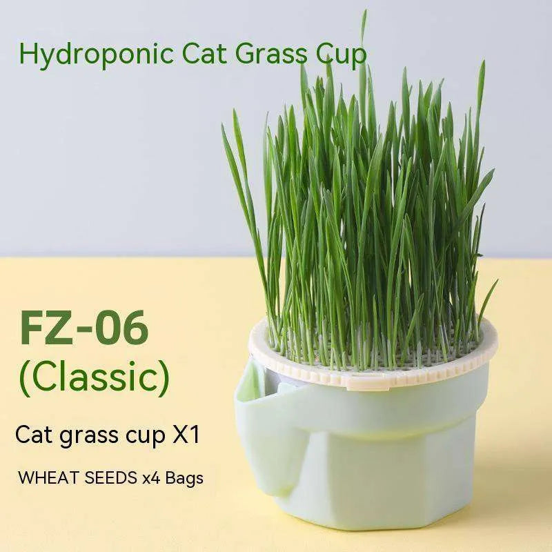 Cat Grass Cup Soilless Hydroponic Seed Spit Hair Ball Snacks - EX-STOCK CANADA