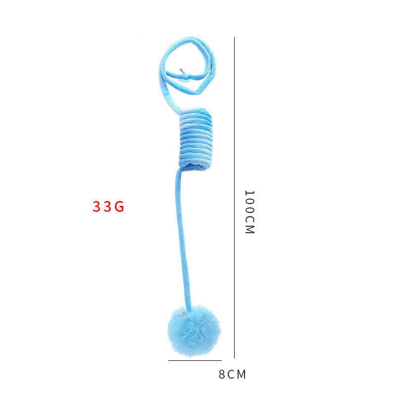 Cat Toy Self-Hi Sucker Spring Rabbit Hair Ball Interactive Play Pet Supplies Interactive Toys - EX-STOCK CANADA