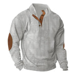 Corduroy Casual Stand Collar Long-sleeved Sweater men