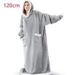 Fleece Oversized Hoodie Blanket Winter Warm Home Clothes Women Men Oversized Pullover With Pockets