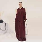 New Muslim Middle East Dubai Turkey Abaya dress Simple Plain Abaya 2024