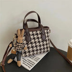 Fashion Houndstooth Shoulder Bags Portable Checkerboard Handbags All-match Messenger Crossbody Bag Women