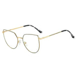 Women's Plate Anti-Blue Light Glasses Fashion Metal Large Frame