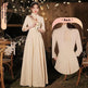 Champagne Wedding Bridesmaid Long Summer Dress - EX-STOCK CANADA