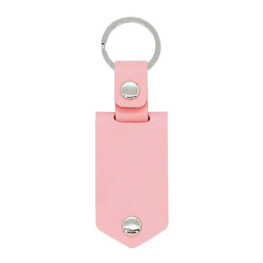 Chick & Unique Leather Photo Stainless steel UV Color Printed Keychain - EX-STOCK CANADA