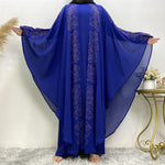 Chiffon Hot Drill Bat Sleeve Arab Robe - EX-STOCK CANADA