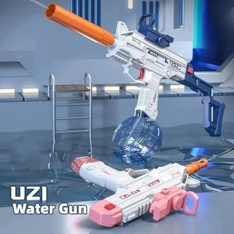 Children Automatic UZI Electric Backpack Water Submachine Gun Fights Summer Toy Water Guns Outdoor Beach Swimming Pool Toys - EX-STOCK CANADA