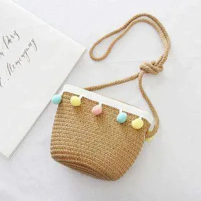 Children Bags Hats Female Decoration Small Colored Balls Sunscreen Lace Beach Hats Breathable Sandals - EX-STOCK CANADA