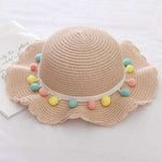 Children Bags Hats Female Decoration Small Colored Balls Sunscreen Lace Beach Hats Breathable Sandals - EX-STOCK CANADA