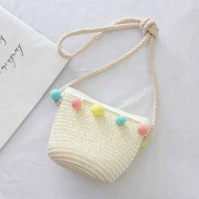 Children Bags Hats Female Decoration Small Colored Balls Sunscreen Lace Beach Hats Breathable Sandals - EX-STOCK CANADA