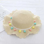 Children Bags Hats Female Decoration Small Colored Balls Sunscreen Lace Beach Hats Breathable Sandals - EX-STOCK CANADA