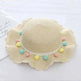 Children Bags Hats Female Decoration Small Colored Balls Sunscreen Lace Beach Hats Breathable Sandals - EX-STOCK CANADA