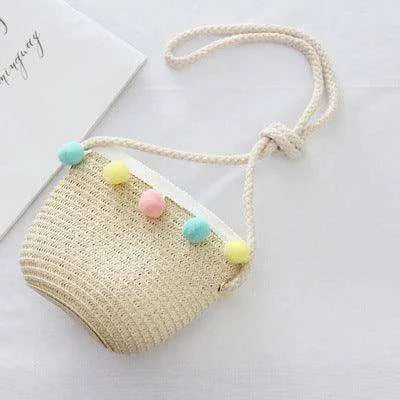 Children Bags Hats Female Decoration Small Colored Balls Sunscreen Lace Beach Hats Breathable Sandals - EX-STOCK CANADA