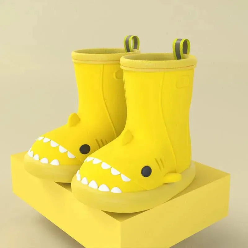 Children Boys Girls Cute Cartoon Waterproof Shoes Safety Rubber Shark Slippers Kids Rain Boots - EX-STOCK CANADA