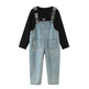 Children Jeans Denim Strap Romper Jumpsuit Pant - EX-STOCK CANADA