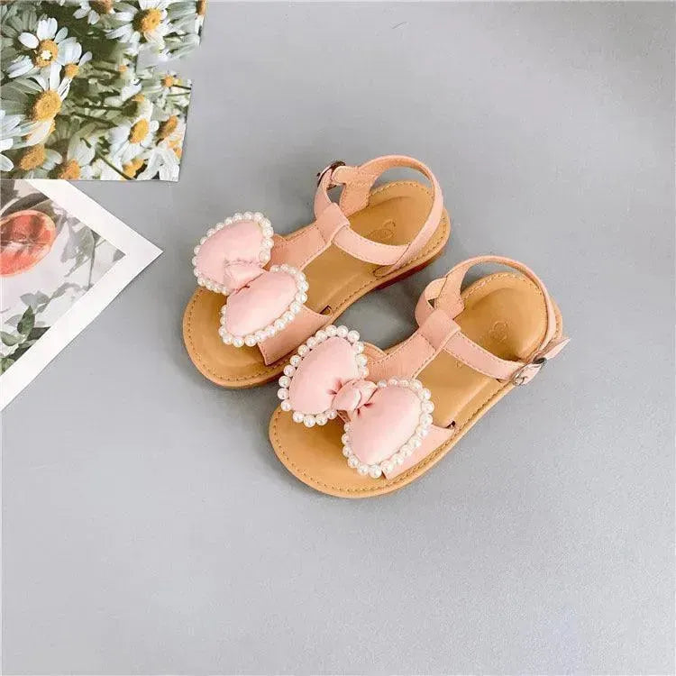 Children'S Fashion Korean Girls Casual Sandals Bowknot Velcro Kids Shoes - EX-STOCK CANADA