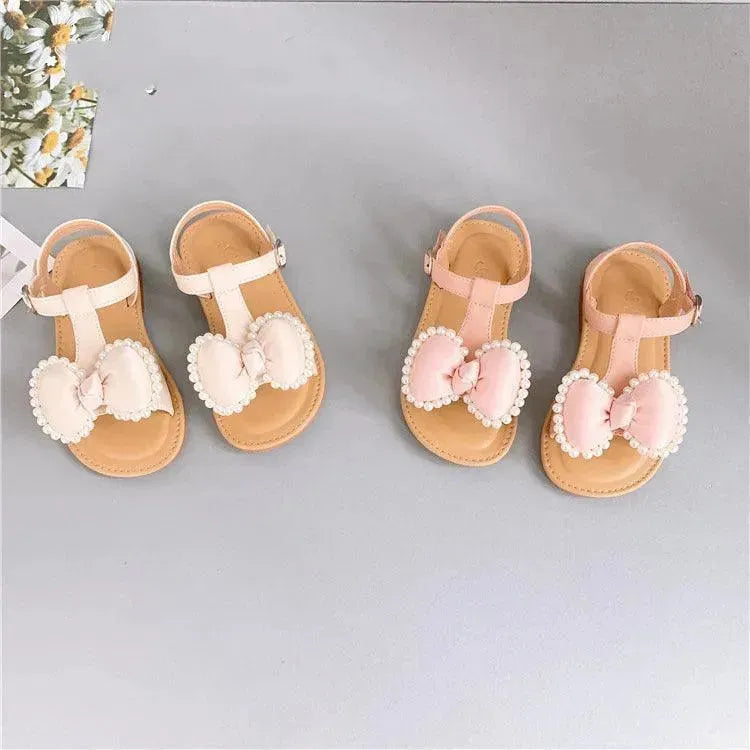 Children'S Fashion Korean Girls Casual Sandals Bowknot Velcro Kids Shoes - EX-STOCK CANADA