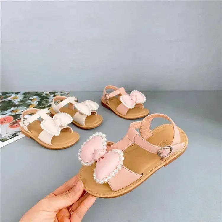 Children'S Fashion Korean Girls Casual Sandals Bowknot Velcro Kids Shoes - EX-STOCK CANADA