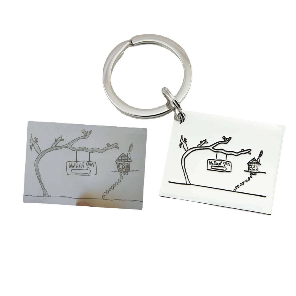 Children's Realistic Hand Drawn Laser Painting Keychain - EX-STOCK CANADA