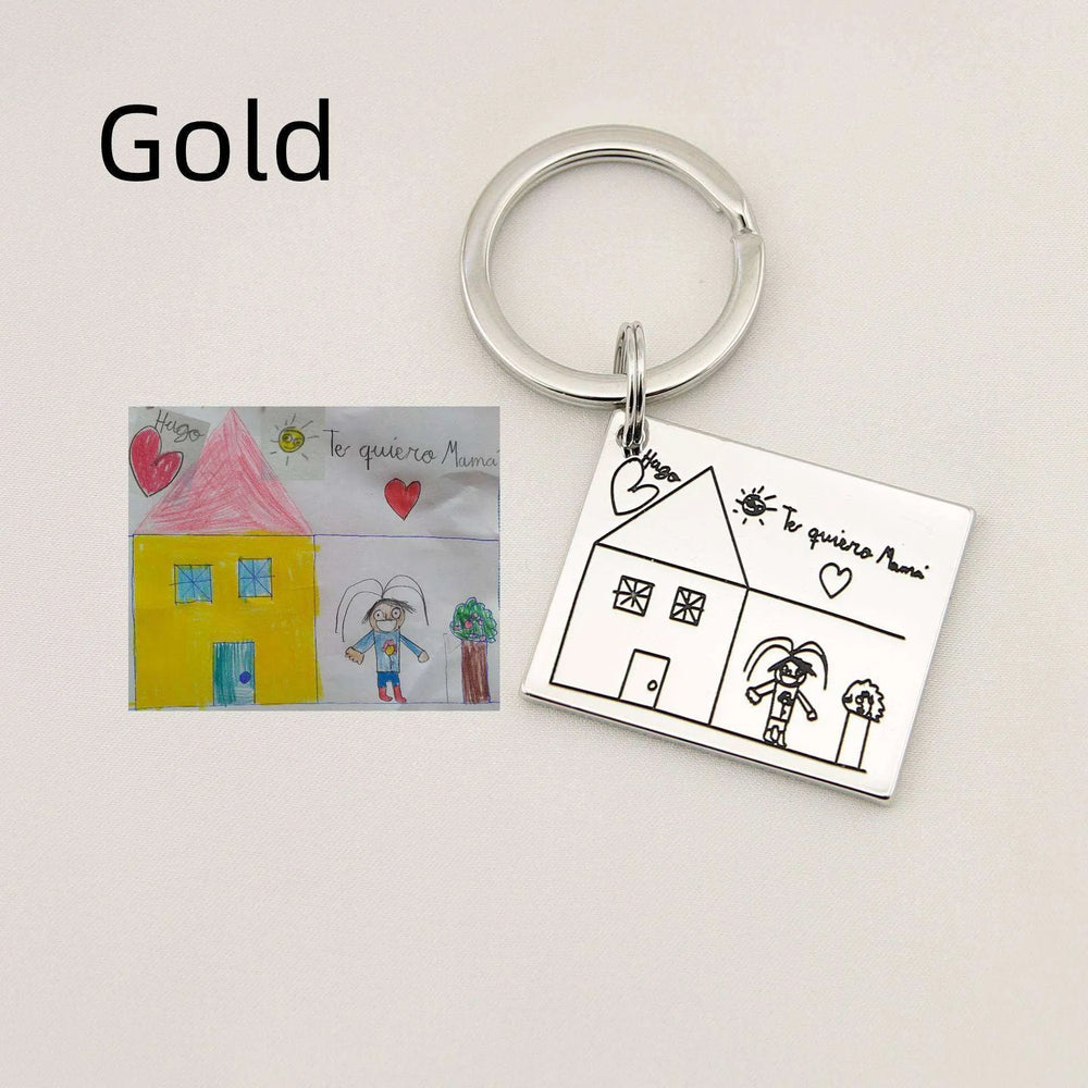 Children's Realistic Hand Drawn Laser Painting Keychain - EX-STOCK CANADA