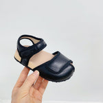 Children's Solid Color Leather Peep Toe Sandals Lightweight Pump Beach Shoes - EX-STOCK CANADA