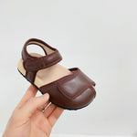 Children's Solid Color Leather Peep Toe Sandals Lightweight Pump Beach Shoes - EX-STOCK CANADA