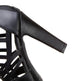 Classy Back Zipper Hollow Super High Thick Heel Fish Mouth Sandal Shoe - EX-STOCK CANADA