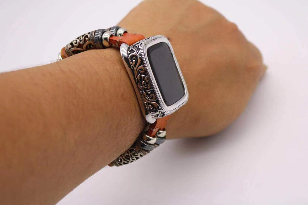 Classy Vintage Carved Watch Protective Case Compatible with Apple Smart Watch - EX-STOCK CANADA