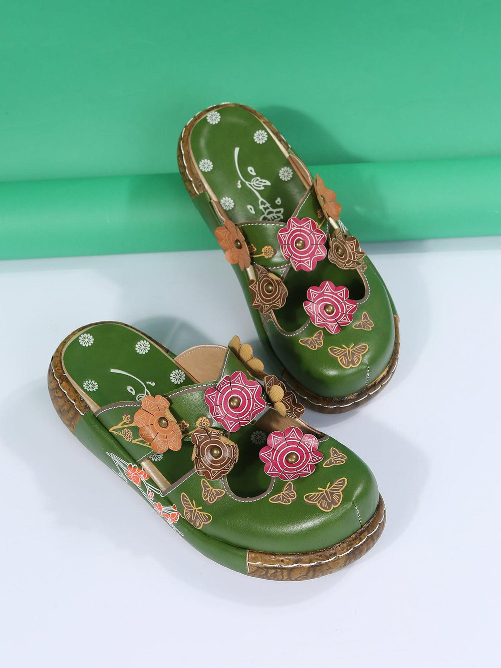 Closed-toe Women Non-slip Floral Slippers - EX-STOCK CANADA